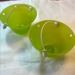 Mastraad set of Two poached egg Bowls green.